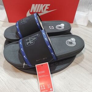 NEW MENS NIKE Off Court Slides LA Dodgers Black Blue Sandals SIZE 11